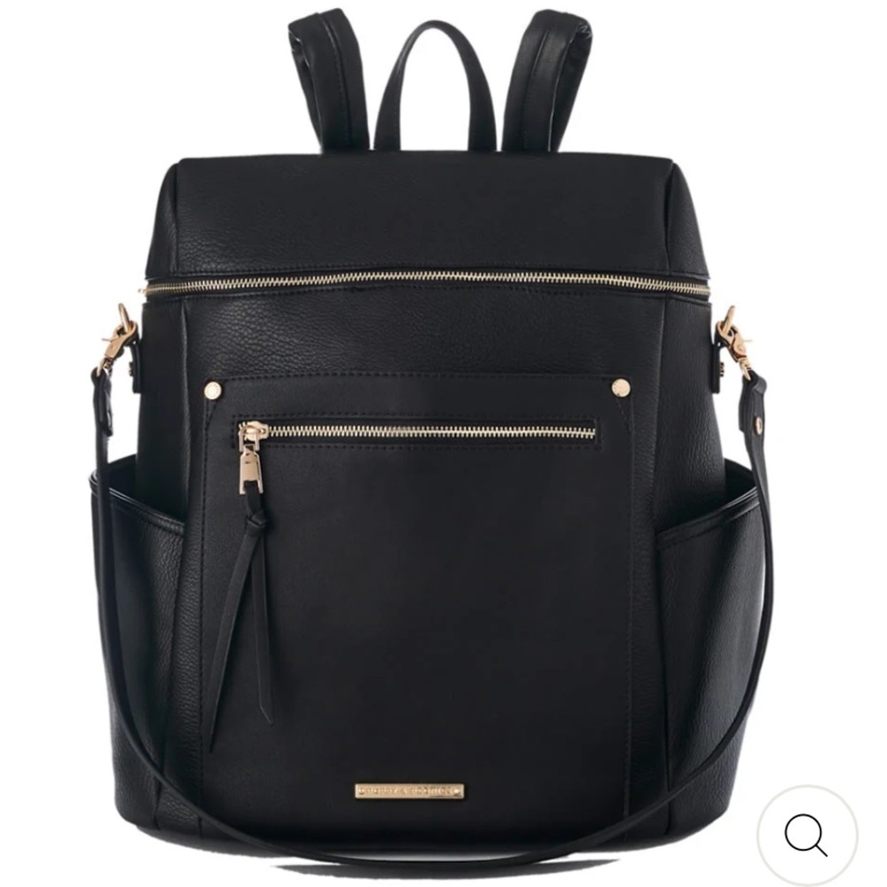 Poppy & Peonies Black Backpack